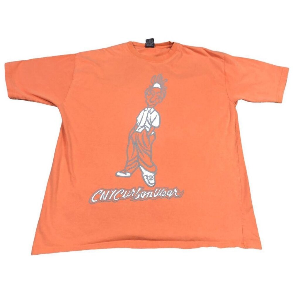Canopy CNYC Urban Wear Cartoon Y2K‎ Orange Shirt Adult Size XL